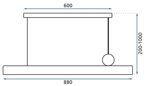HÄNGANDE TAKLAMPA SKOG LED LINES APP969-1CP