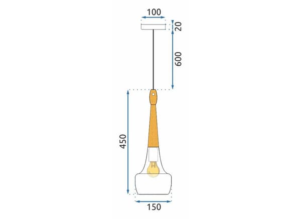 LOFTSLAMPE APP937-1CP HVID