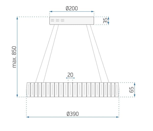 KRISTAL LED-KATTOVALAISIN APP1040-CP + KAUKOSÄÄDIN