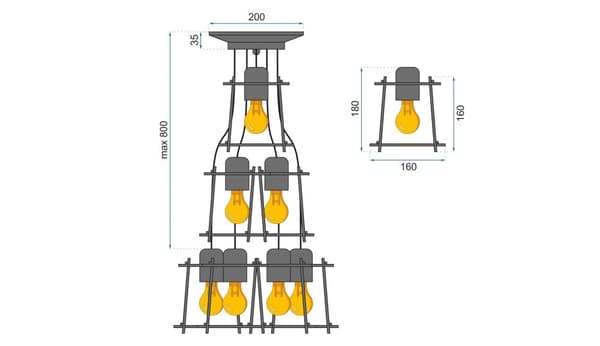 APP221-7CP HÄNGANDE TAKLAMPA