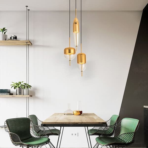 VEDHÆNG LOFT LYS GLAS METAL APP549-1CP GULD