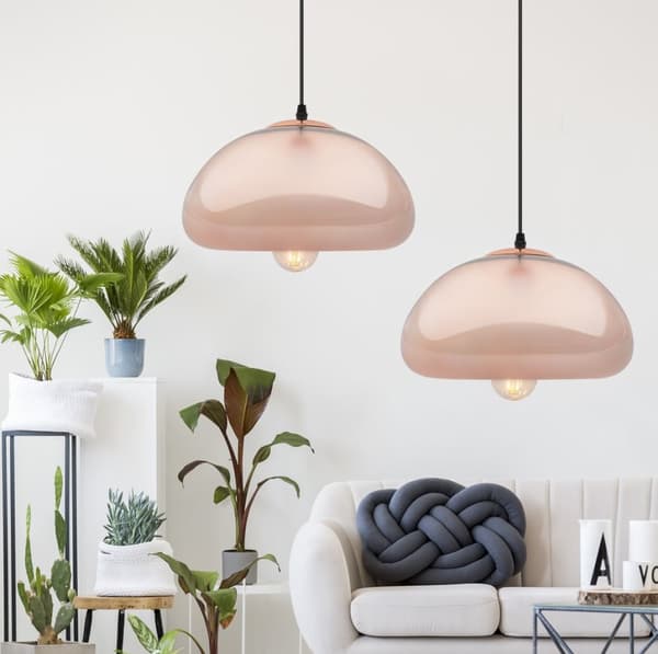 HÄNGANDE GLASSPEGEL TAKLAMPA APP322-1CP SILVER