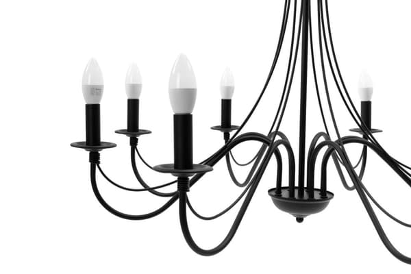 RUSTIK LOFTSLAMPE MED PENDEL APP648-8CP SORT