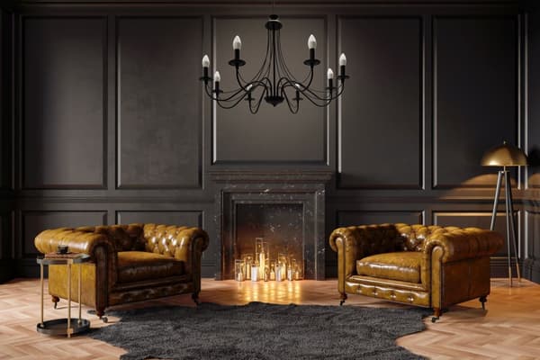 RUSTIK LOFTSLAMPE MED PENDEL APP648-8CP SORT