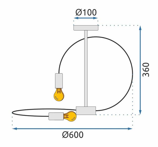 LAMPE 4 ROAGULD APP1092-4C