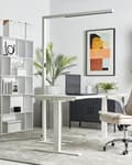Miniatyrbillede 4 af 11: Gulvlampe Hvid Metal Aluminium LED Standerlampe til Kontor med Lysregulering Læselampe Gulv til Arbejdspladsen Dagslyssensor Design