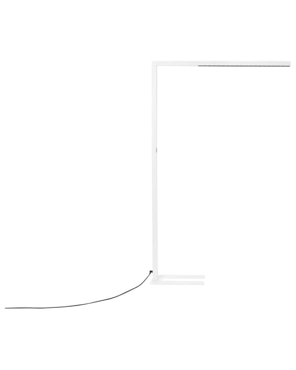 Gulvlampe Hvid Metal Aluminium LED Standerlampe til Kontor med Lysregulering Læselampe Gulv til Arbejdspladsen Dagslyssensor Design