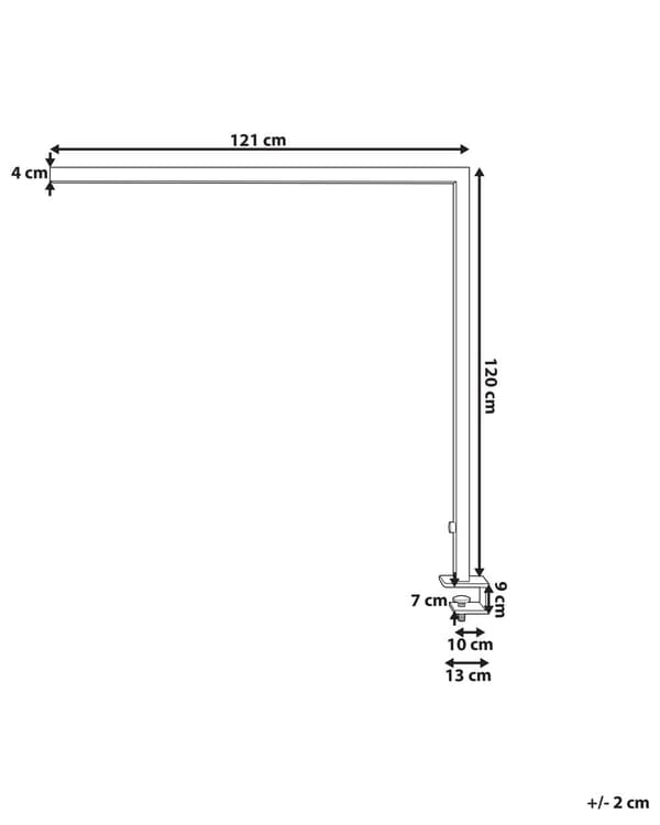 Skrivebord LED-lampe Sølv Metall 120 cm Aluminium med klemme Dimmende lys Kontor Moderne