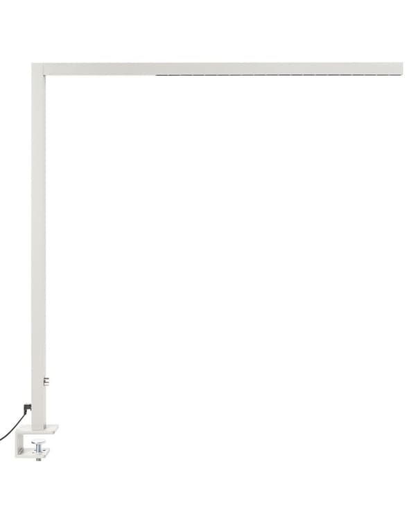 Skrivebord LED-lampe Sølv Metall 120 cm Aluminium med klemme Dimmende lys Kontor Moderne