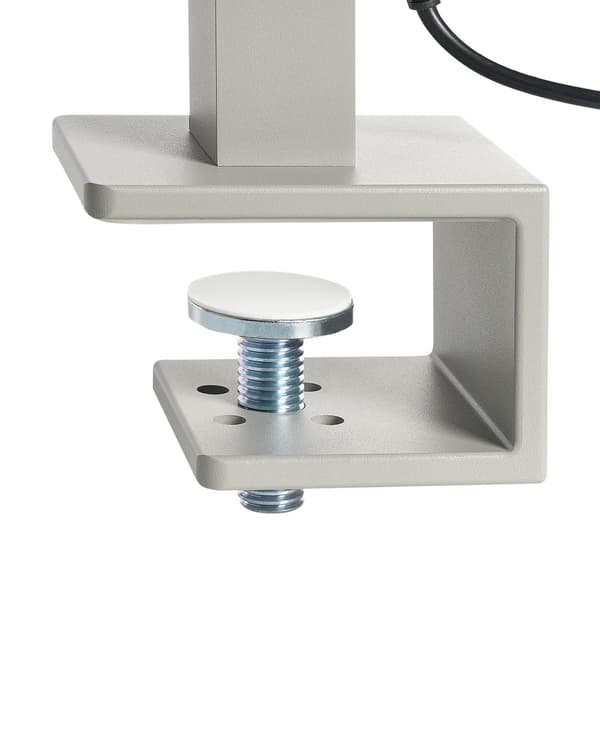 Skrivebord LED-lampe Sølv Metall 120 cm Aluminium med klemme Dimmende lys Kontor Moderne
