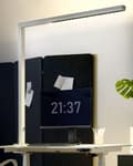 Miniatyrbilde 2 av 11: Skrivebord LED-lampe Sølv Metall 120 cm Aluminium med klemme Dimmende lys Kontor Moderne