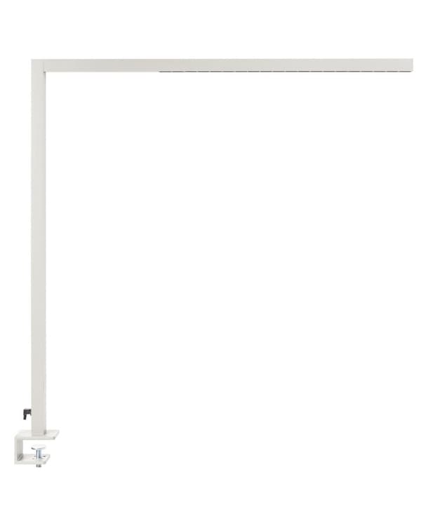 Skrivebord LED-lampe Sølv Metall 120 cm Aluminium med klemme Dimmende lys Kontor Moderne