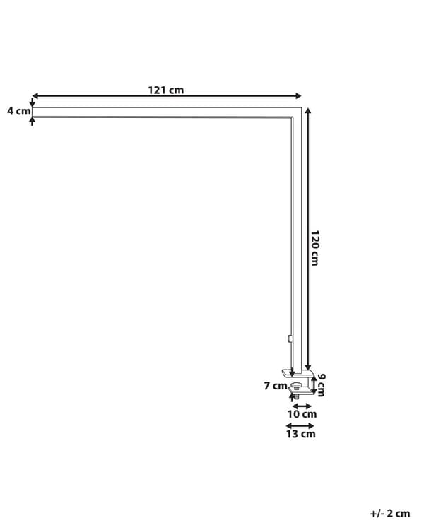 Skrivbordslampa LED Svart Metall 120 cm Aluminium med Klämma Dimmerljus Kontor Modern Minimalistisk Design