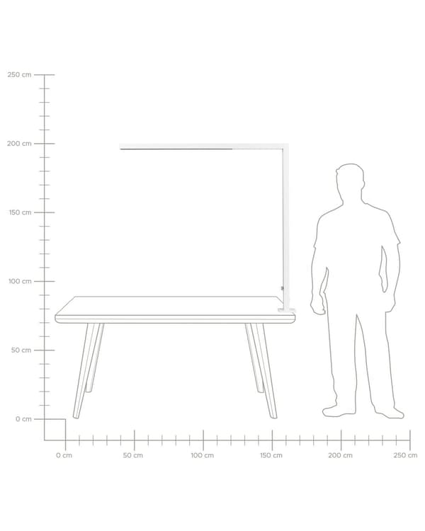 Skrivbordslampa LED Vit Metall 120 cm Aluminium med Klämma Dimmerljus Kontor Modern Minimalistisk Design