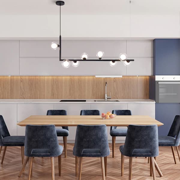 METAL INDUSTRIAL GLASS LOFTLAMP APP754-8CP SORT