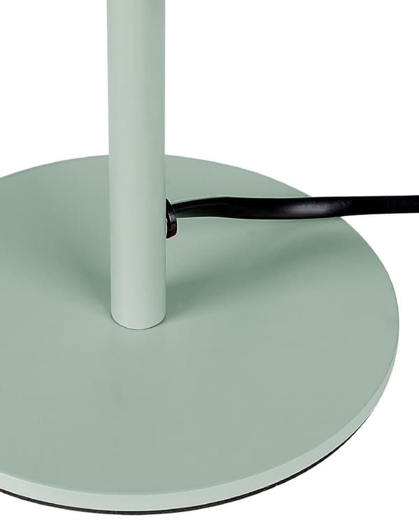 Bordlampe Grøn Metal Base Glas Skærm Træk Kontakt Minimalistisk Stil Hjemmekontor Lys