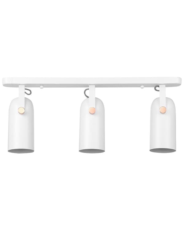 Loftslampe Hvid Metal 3 Lys Spotlight Justerbar Moderne Vægbelysning Stue Spisestue Gang