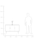 Miniatyrbillede 8 af 8: Bordlampe Sølv Metal Base Glas Skærm Træk Kontakt Minimalistisk Stil Hjemmekontor Lys