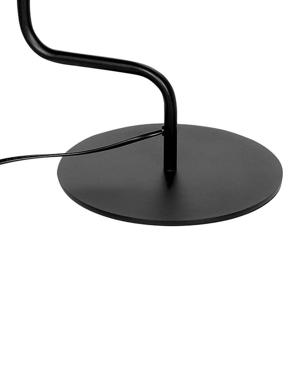 Gulvlampe Sort Metal 154 cm Justerbar kegleskærm On-Off Switch Soveværelse Stue Hjemmekontor Belysning Industrielt Design
