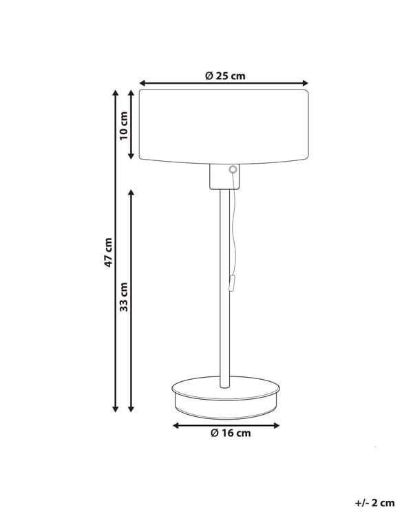 Bordlampe Sort Kegleskærm USB-port med Træk Kontakt Kontor Studie Moderne Stil