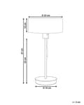 Miniatyrbillede 3 af 8: Bordlampe Sort Kegleskærm USB-port med Træk Kontakt Kontor Studie Moderne Stil