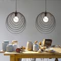 Miniatyrbild 2 av 9: GEOMETRISK TAKLAMPA APP426-1CP SVART