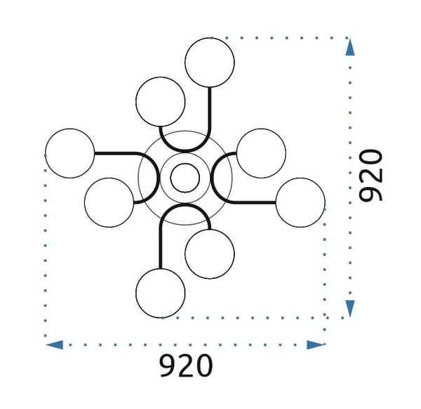TAKLAMPA APP532-8C GRÅ