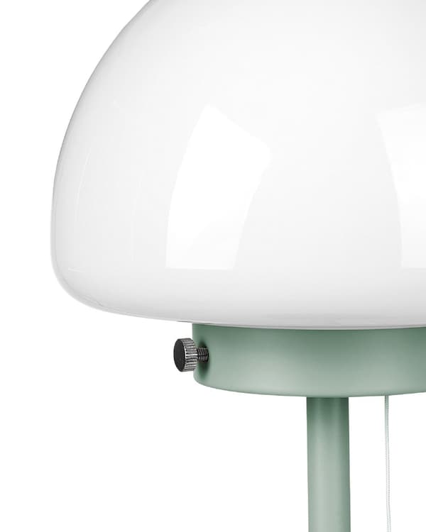 Bordlampe Grønn 39 cm Lampeskjerm i glass Snorbryter Minimalistisk stil Hjemmekontor Soverom Belysning