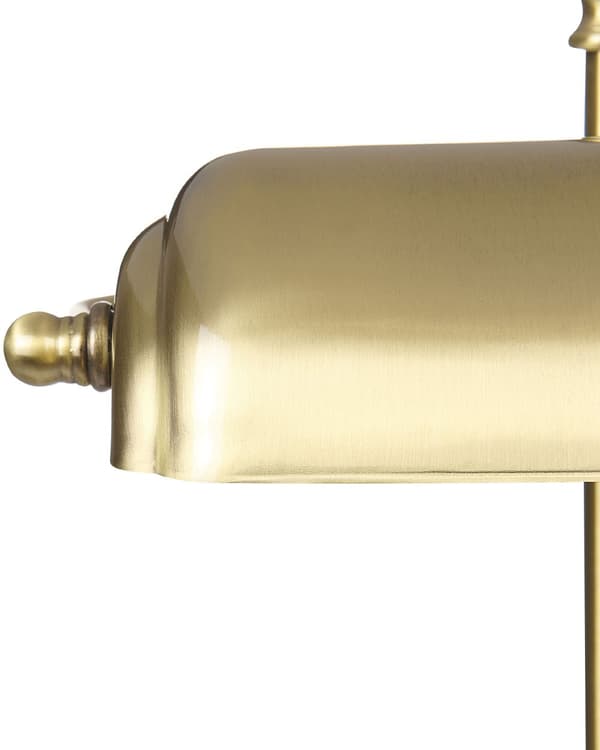 Bordlampe Gull Metall 52 cm Lampeskjerm i glass Snorbryter Justerbar Retro design Hjemmekontor Belysning