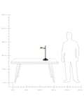 Miniatyrbilde 11 av 11: Bordlampe Gull Svart Metall 52 cm Lampeskjerm i glass Snorbryter Justerbar Retro design Hjemmekontor Belysning