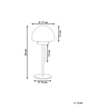 Miniatyrbilde 3 av 8: Bordlampe Gull 39 cm Lampeskjerm i glass Snorbryter Minimalistisk stil Hjemmekontor Soverom Belysning