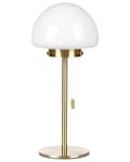 Miniatyrbilde 1 av 8: Bordlampe Gull 39 cm Lampeskjerm i glass Snorbryter Minimalistisk stil Hjemmekontor Soverom Belysning