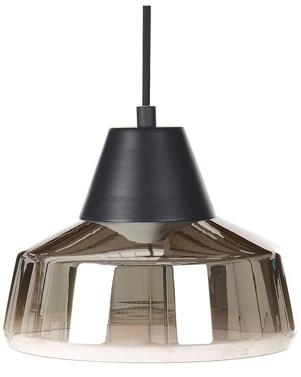 Pendellampe Svart Gull Metall 172 cm Glasskjerm Moderne design Belysning Stue