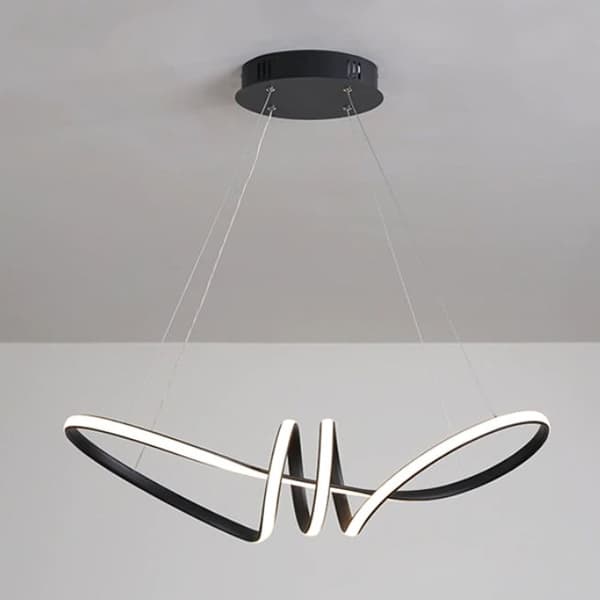 MODERNE LED LOFTSLAMPE + FJERNBETJENING APP823-CP SORT