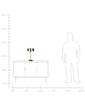 Pikkukuva 8 / 8: Pöytävalaisin kulta 25 x 47 x 25 cm rauta USB-portti sylinterivarjostin moderni industriaalinen