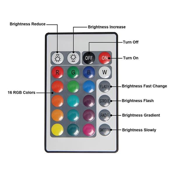 Bordlampe Diamant med touch og RGB-farver