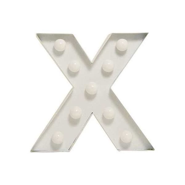 White Star Light X dekorativ lampa - Pusher - Anpassningsbar med bokstäver - Elegant design