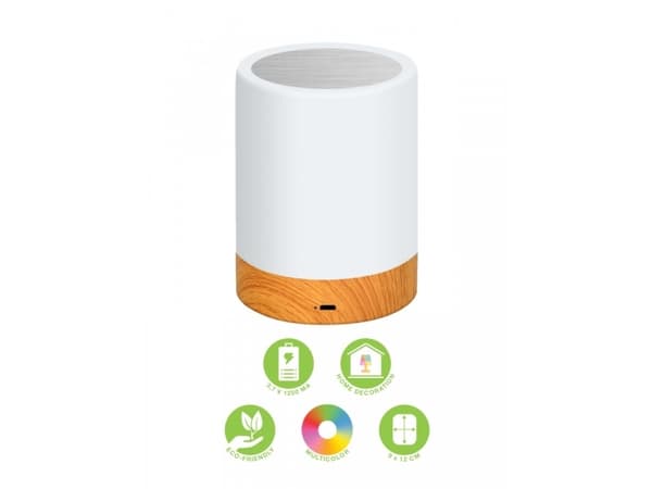 Techly I-LED TOUCH, Vit, Akrylnitrilbutadienstyren (ABS), Sovrum, 16 lampor, 1,6 W, LED