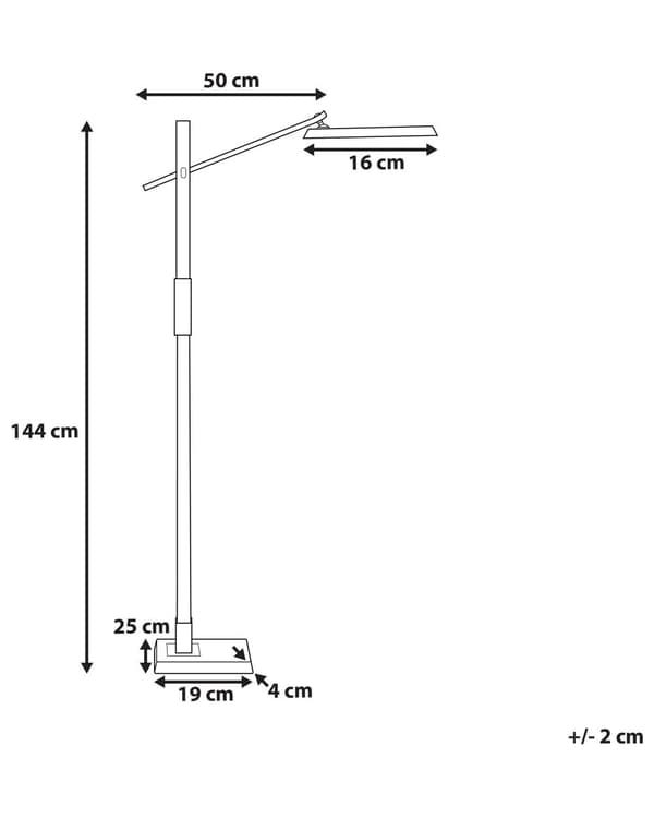 LED-lattiavalaisin tummanharmaa synteettinen materiaali 144 cm korkea himmentimellä moderni tyyli