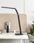 Miniatyrbillede 4 af 11: Skrivebords LED-lampe Sort med Sokkel Trinløs Dæmpning Touch Switch Lys Kontorstudie Moderne