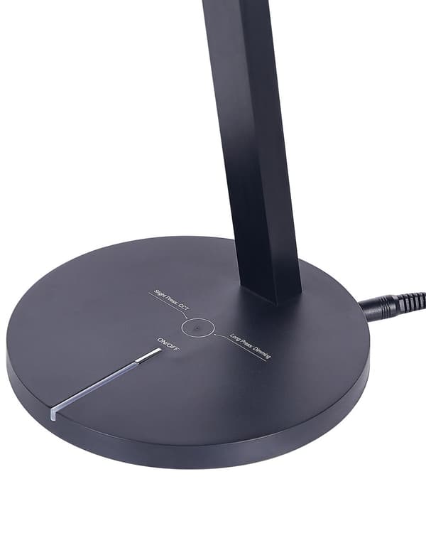 Skrivebords LED-lampe Sort med Sokkel Trinløs Dæmpning Touch Switch Lys Kontorstudie Moderne