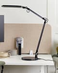 Miniatyrbillede 4 af 11: Skrivebords LED-lampe Metal Aluminium Sort med Sokkel Dobbeltdæmpende Touch Switch Lys Kontorstudie Moderne Stil