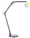 Miniatyrbillede 1 af 11: Skrivebords LED-lampe Metal Aluminium Sort med Sokkel Dobbeltdæmpende Touch Switch Lys Kontorstudie Moderne Stil