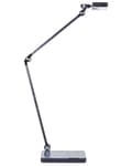 Miniatyrbillede 6 af 11: Skrivebords LED-lampe Metal Aluminium Sort Trinløs Dæmpning Touch Switch Trådløs Oplader Lys Kontorstudie Moderne Stil