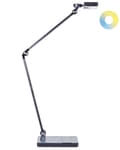 Miniatyrbillede 1 af 11: Skrivebords LED-lampe Metal Aluminium Sort Trinløs Dæmpning Touch Switch Trådløs Oplader Lys Kontorstudie Moderne Stil