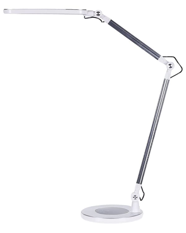Skrivbord LED Lampa Metall Aluminium Silver med Bas Dubbel Dimning Touch-knapp Ljus Kontor Arbetsrum Modern