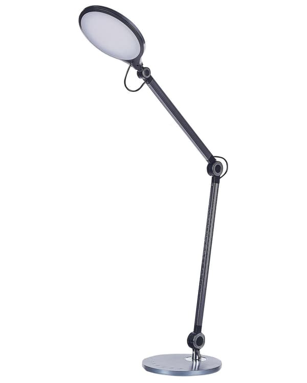 Skrivbord LED Lampa Metall Aluminium Svart med Bas Dubbel Dimning Touch-knapp Ljus Kontor Arbetsrum Modern