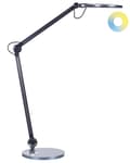 Miniatyrbild 1 av 11: Skrivbord LED Lampa Metall Aluminium Svart med Bas Dubbel Dimning Touch-knapp Ljus Kontor Arbetsrum Modern
