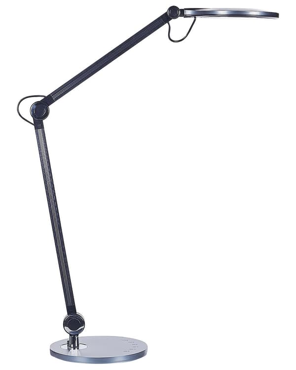 Skrivbord LED Lampa Metall Aluminium Svart med Bas Dubbel Dimning Touch-knapp Ljus Kontor Arbetsrum Modern