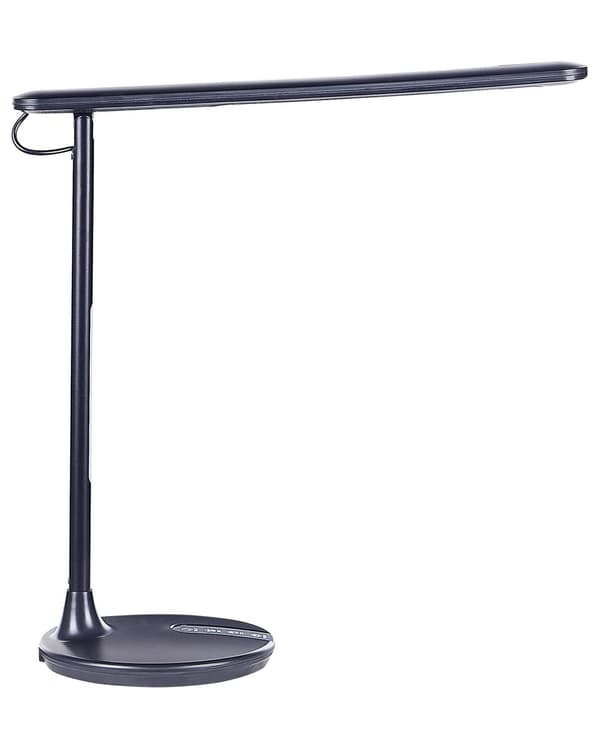 Skrivbord LED Lampa Metall Aluminium Svart med Bas Dubbel Dimning Touch-knapp Ljus Kontor Arbetsrum Modern